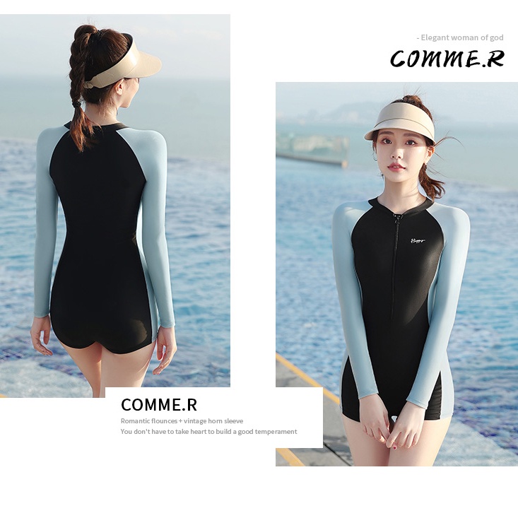 Youyou Đồ Bơi Thể Thao Một Mảnh Nổi Bật Ôm Dáng Mùa Hè Cho Nữ