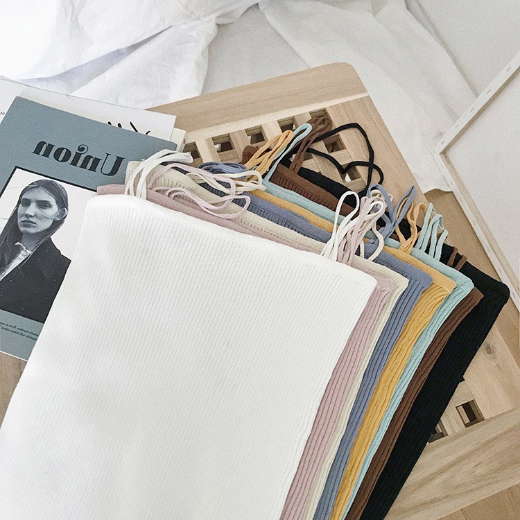 Áo Dệt Kim Hai Dây Sợi Bún Cổ U Dáng Ôm Tôn Dáng Vải Mềm Mại Thoáng Mát - MSP T36 | BigBuy360 - bigbuy360.vn