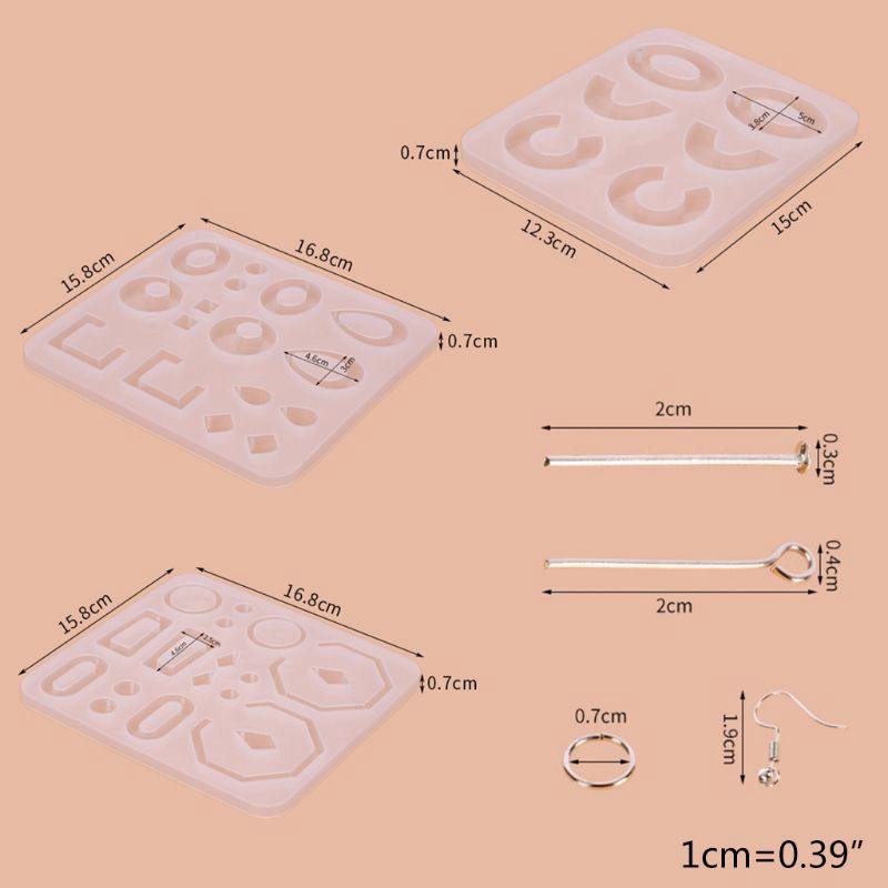 Set Khuôn Làm Mặt Dây Chuyền Bằng Nhựa Resin