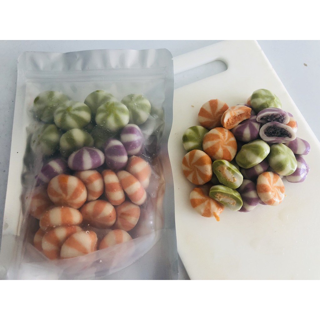 500g viên thả lẩu nhân trứng cá Lacusina (màu cam)