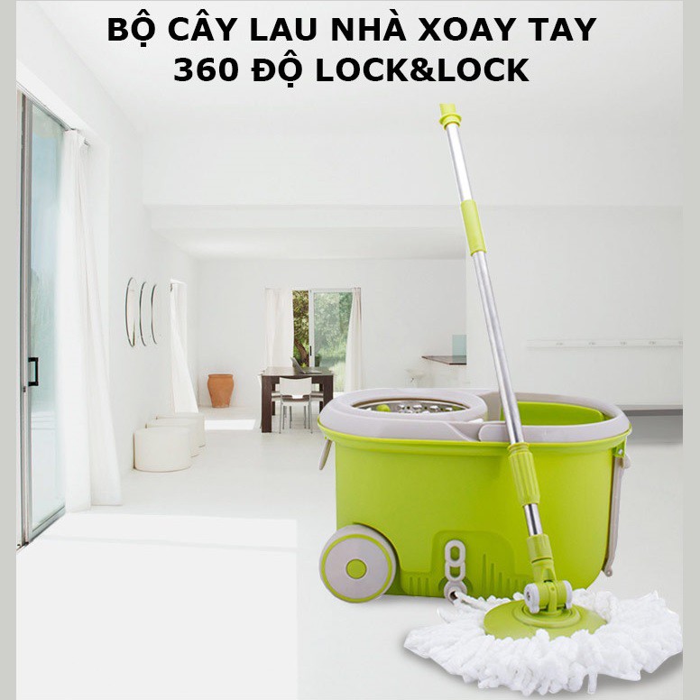 BỘ LAU NHÀ XOAY TAY 360 ĐỘ LOCK&LOCK MOP-L003