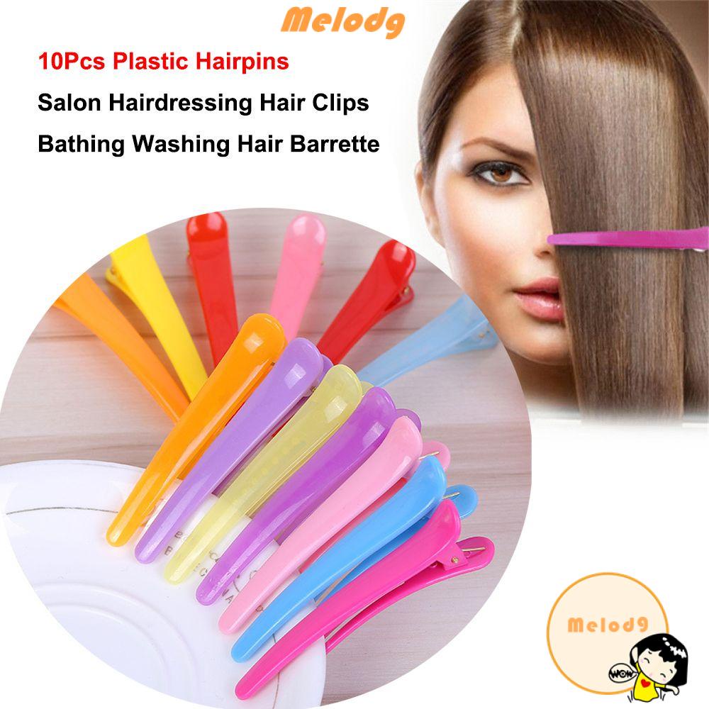 Bộ 10 Kẹp Tóc Nhựa Chuyên Dụng Cho Salon Làm Tóc