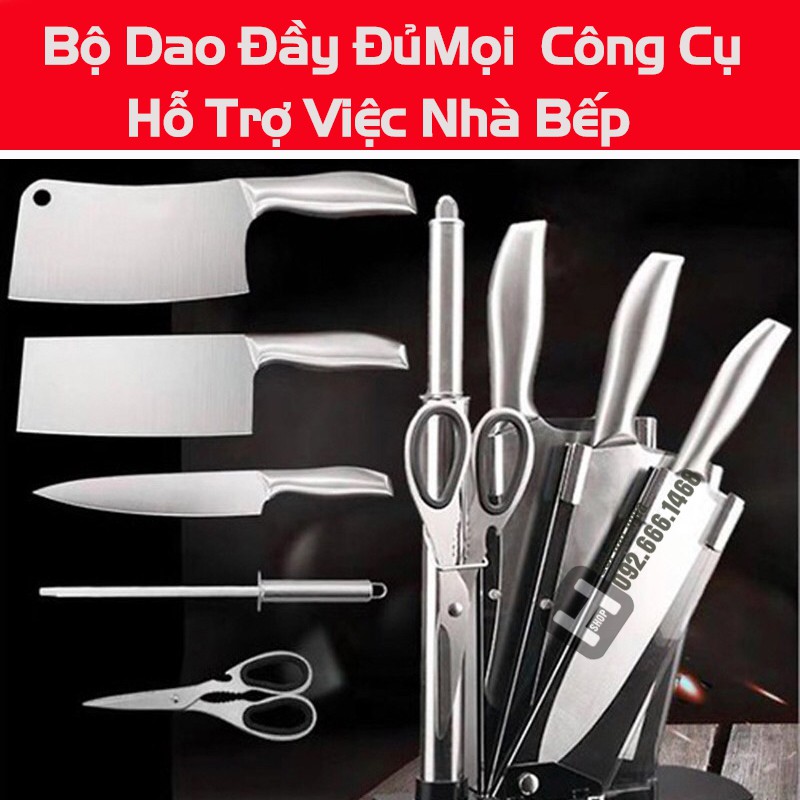 BỘ DAO NHẬT INOX 6 MÓN HÀNG CHUẨN CAO CẤP KÈM KHAY ĐỰNG