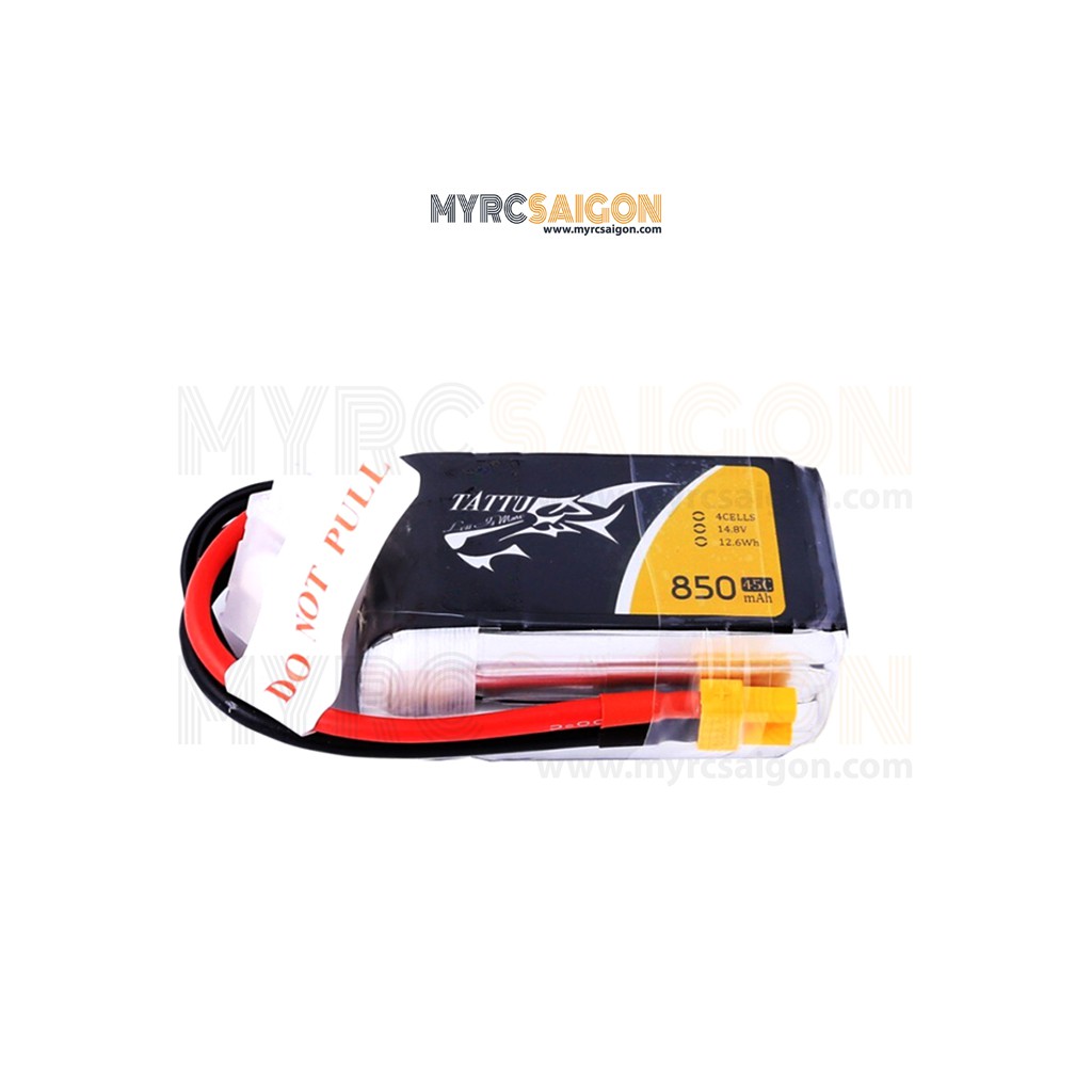 PIN TATTU 4S 14.8V 850MAH 45C