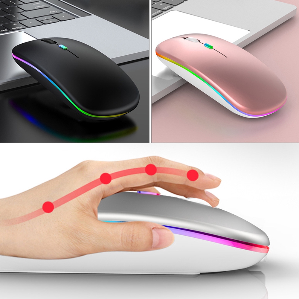 2.4GHz Luminous Mute Optical Wireless Mouse Computer PC Mice USB 2.0 Ergonomically Design Ultra Slim Fashion Mouse