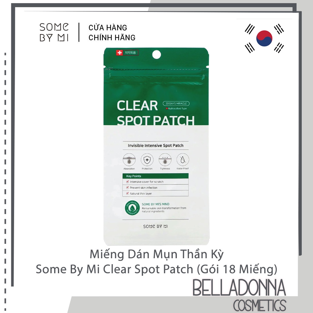 [CHÍNH HÃNG] Miếng Dán Mụn Some By Mi Clear Spot Patch (Gói 18 Miếng Dán)