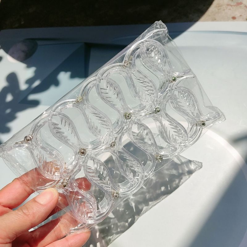 Vỉ 12 cái Kẹp càng cua 5răng nhám, bóng, nâu giá rẻ
