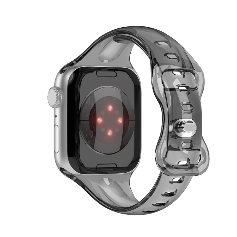 Dây Đeo Đồng Hồ Bằng Cao Su Mỏng Trong Suốt Cho Apple Watch Series ultra 8 7 6 5 49mm 42Mm 38Mm iwatch 7 6 5 4 3 44Mm 40Mm 41Mm 45Mm