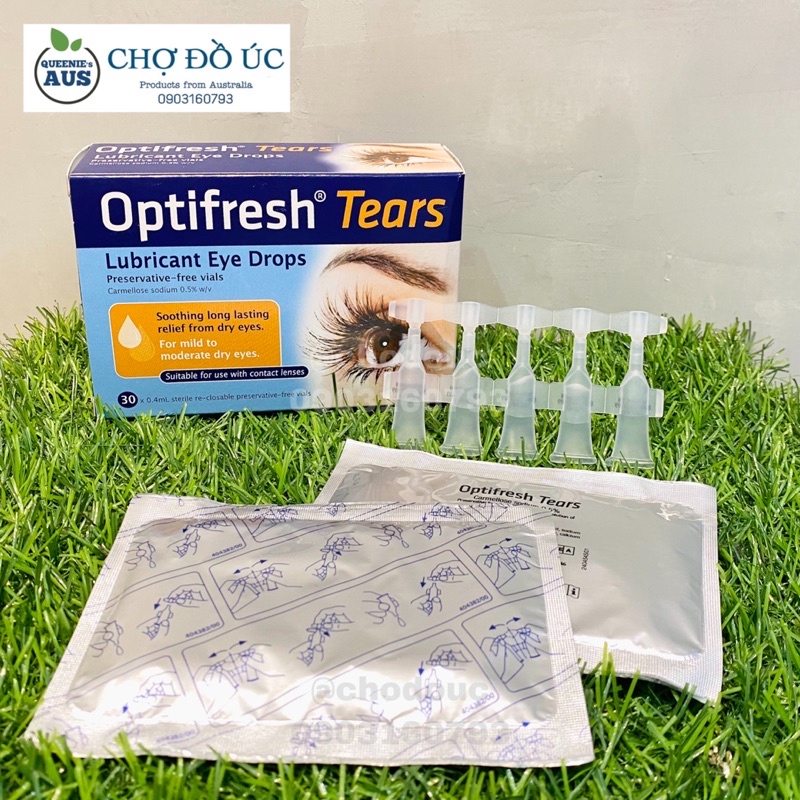 Nước mắt Optifresh Tears 30 tép x 0.4ml - nhập Úc