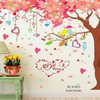 Decal dán tường cây tình yêu cỡ lớn