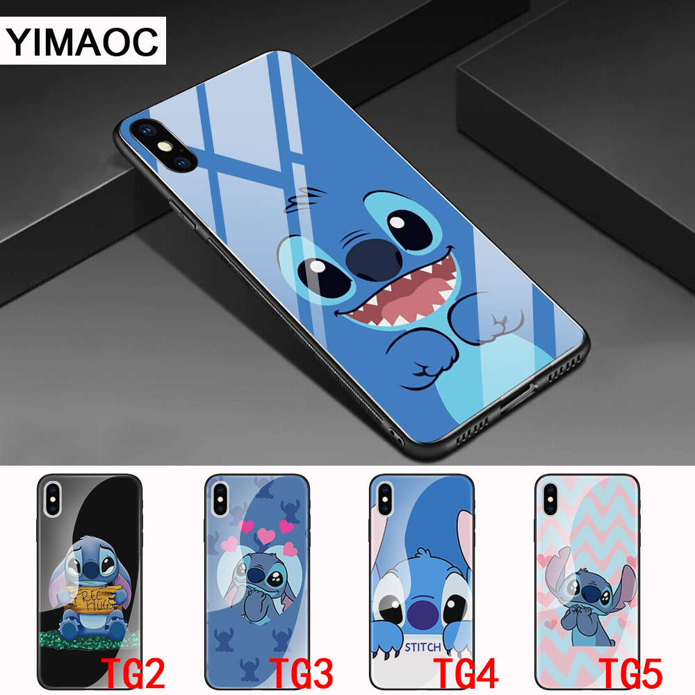Ốp điện thoại mặt gương hình Stitch hoạt hình 103Q cho iPhone XS Max XR X 11 Pro 7 8 6 6S Plus