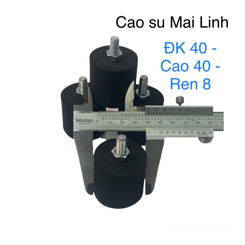 4 cục cao su giảm chấn có ốc đường kính 40 cao 40 ốc 8 (mm)