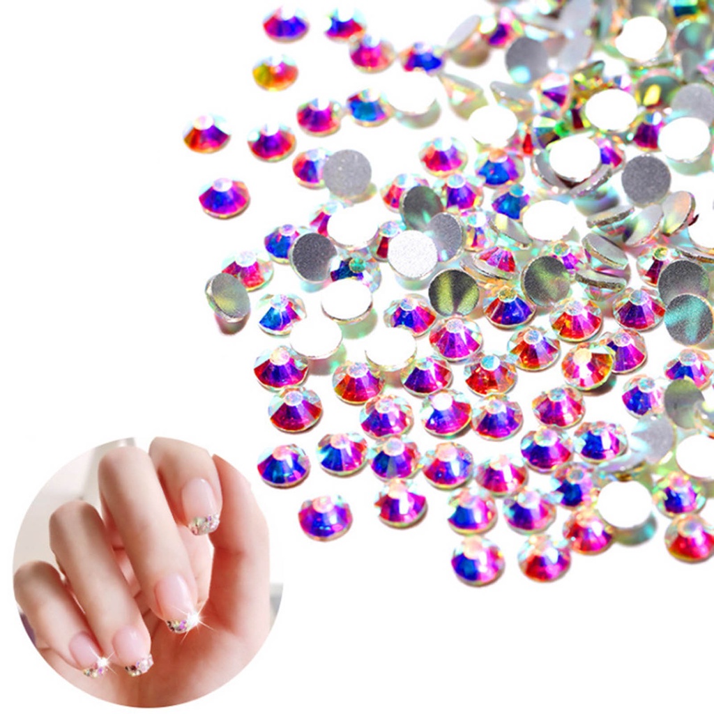 Set 1440 Hạt Đá Thủy Tinh Trong Suốt Dùng Trang Trí Móng Tay DIY Cho Điện Thoại