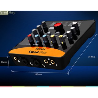 [Tặng giắc chuyển tai nghe] Sound card USB hát karaoke online ICON Upod Pro (Cam)