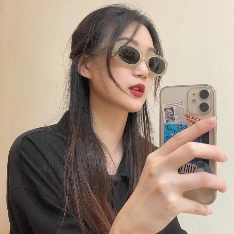 Kính Mát Gọng Oval Nhỏ Thời Trang Phương Tây Cổ Điển