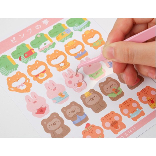 Nhíp Gắp Sticker Màu Macaron Dùng Cho Sổ Tay Và Album