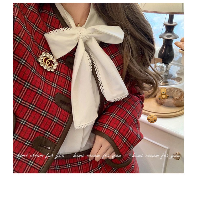 Set áo khoác tay dài họa tiết caro + chân váy ngắn thời trang nữ
 | BigBuy360 - bigbuy360.vn