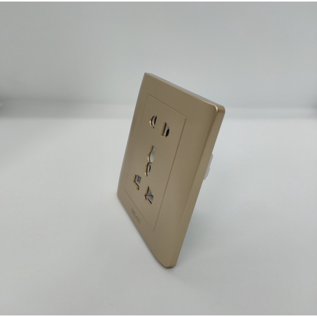Bộ ổ cắm điện đa năng 3 chấu, ổ cắm điện, đa năng 2 chấu, 10A, giá thấp, GELAN
