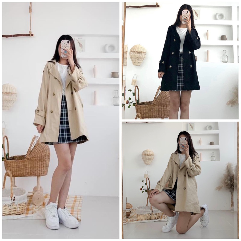 Áo mangto kaki siêu đẹp - áo khoác kaki ulzzang AK03