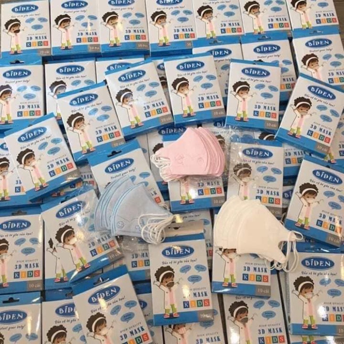 Khẩu trang y tế trẻ em, khẩu trang cute, in hình cá  nhiều màu sắc  cho bé từ 1-6 tuổi hộp 10 cái BIDEN Shop Hải Nhiều | BigBuy360 - bigbuy360.vn