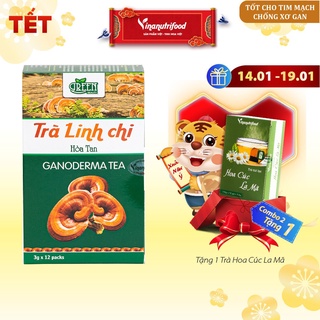 Trà linh chi Vinanutrifood T04, chiết xuất từ nấm linh chi, hộp 3g x 12 gói