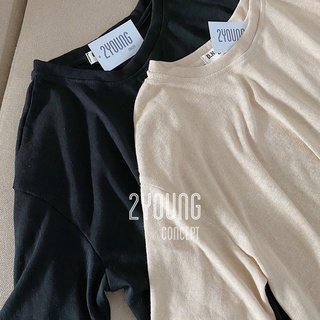 Áo thun tăm basic [2YOUNG] A1637 (ảnh thật)