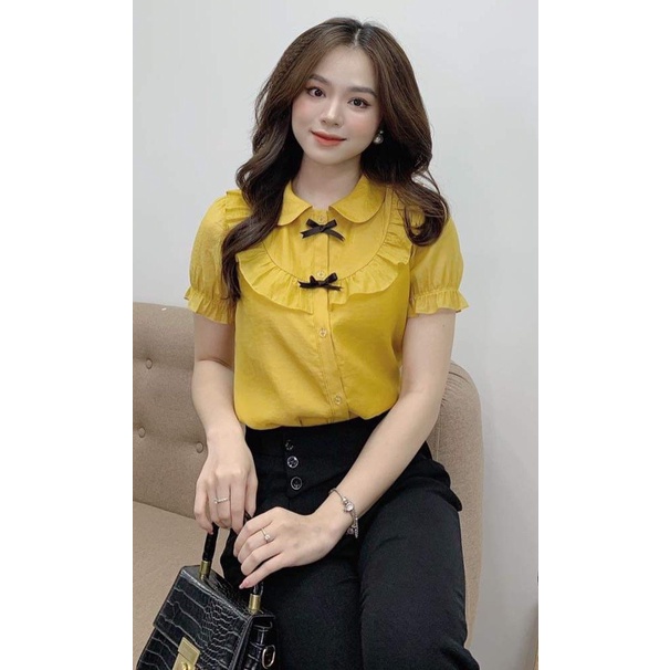 Áo Sơ Mi Nữ Công Sở, Dáng Suông 💖Gloria Shop💖 Sơ mi đính nơ, dáng basic dễ phối đồ SMK1 | WebRaoVat - webraovat.net.vn