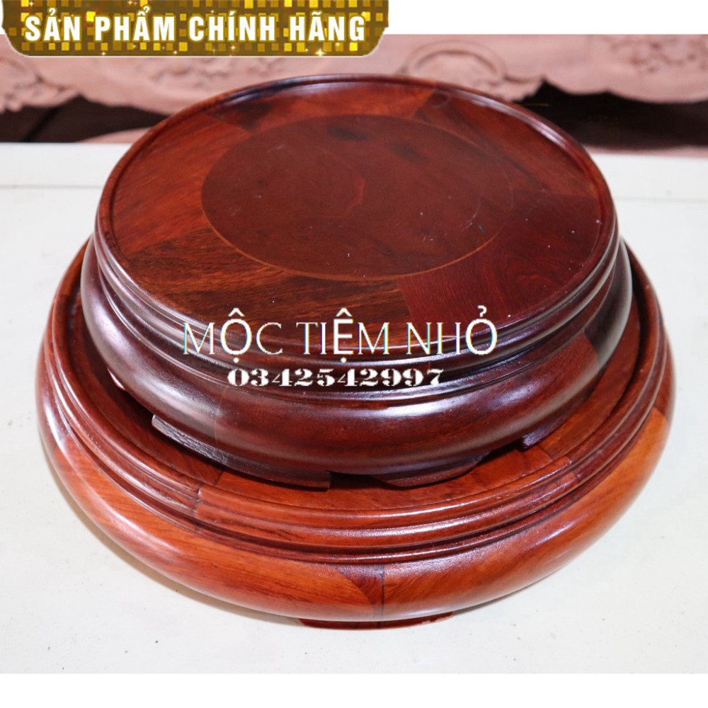 Kỷ tròn-Đôn tròn không chân-Đế bát hương (đồ thờ gỗ, kê bát hương)