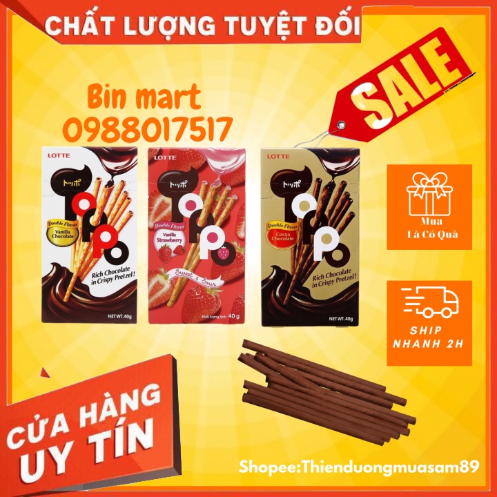 bánh que nhân Toppo 3 vị