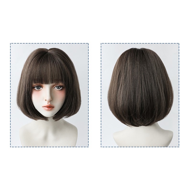 Bộ Tóc Giả Nguyên Đầu Nữ Thẳng Ngắn 31cm Hàn Quốc NAMI HAIR D124