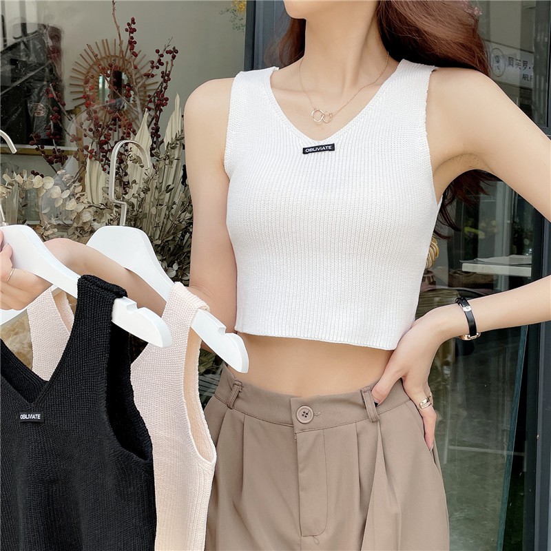 Cocory vn Áo Croptop Sát Nách Thời Trang Mùa Hè Cho Bạn Gái