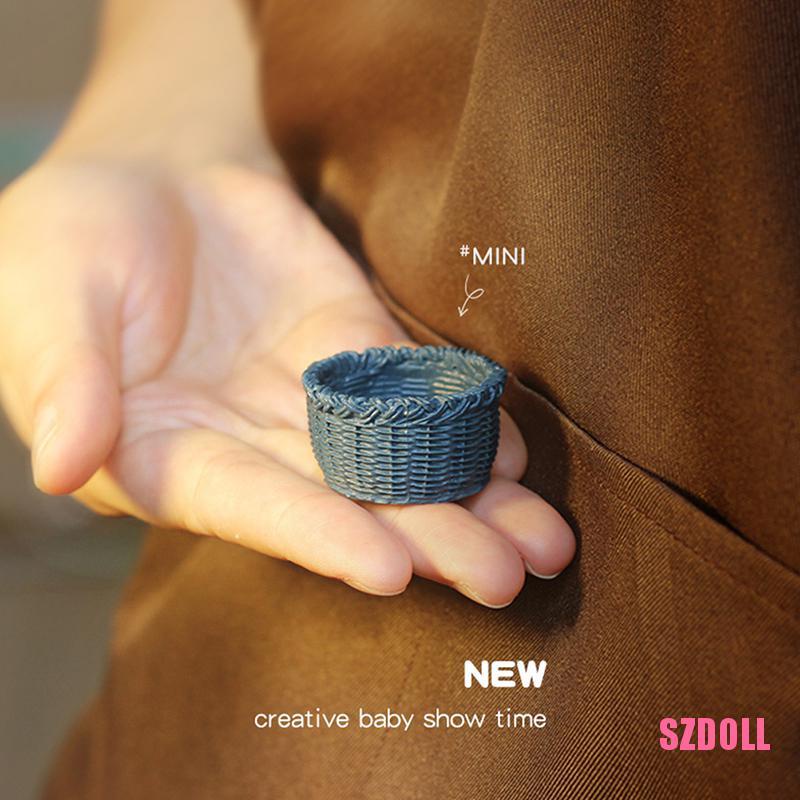 Mô Hình Giỏ Nhựa Mini Trang Trí Nhà Búp Bê 1/6 1/12