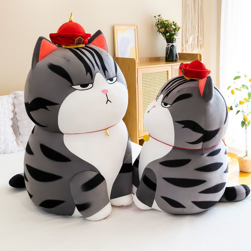 Gấu Bông Mèo Hoàng Thượng Mặt Cáu Màu Xám Mèo Bự Nhồi Bông Khổng Lồ _ Unishop
