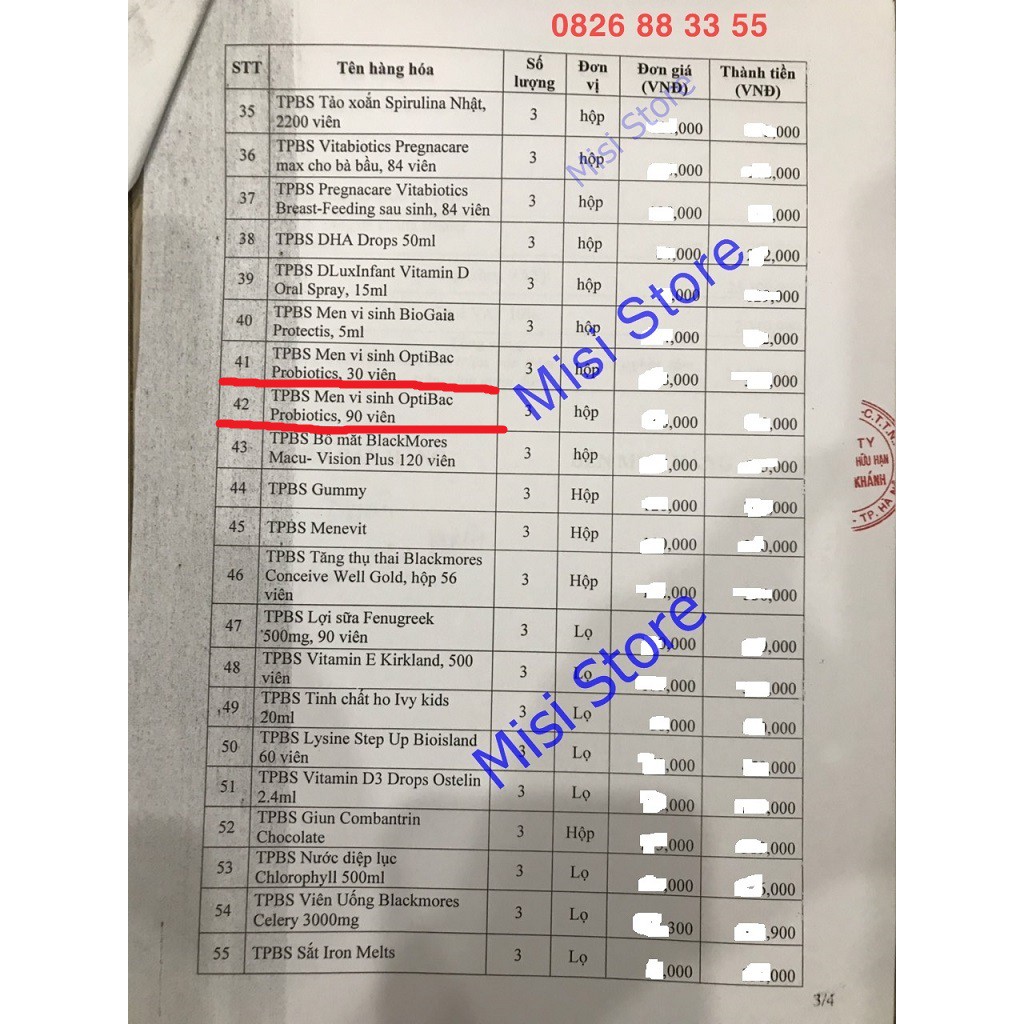 Men vi sinh optibac tím phụ nữ | Thế Giới Skin Care