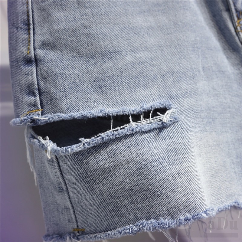 Quần Short Jean Jean Lưng Cao ThờI Trang Cho Nữ DaDu Seluar