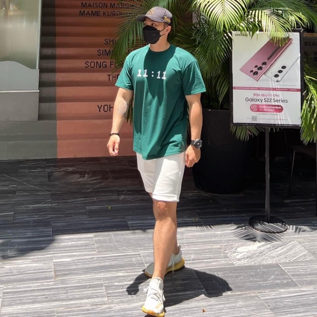 Áo Thun Unisex Nam Nữ 11:11 Xanh /Đen Ulzzang Hot Trend Street Style Mr Smile 99 Shop