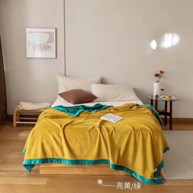 Chăn Tuyết Sợi Tơ Cho Mùa Đông Ấm Áp Nhiều Màu Sắc_ shinbedding