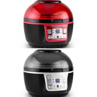 (Hàng Đức) Nồi chiên không dầu Klarstein VitAir Turbo 9l, 1400W, có 2 màu, màn hình LCD, kèm 7 phụ kiện