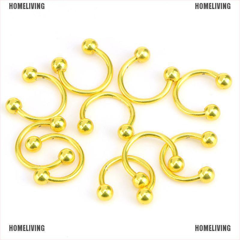 Set 10 Khuyên Mũi / Môi Bằng Thép Không Gỉ Cá Tính