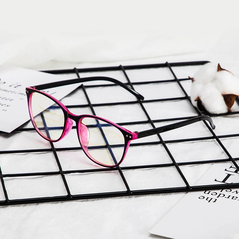 Mắt kính dùng máy tính quang học chống tia xanh dương gọng nhựa tròn thời trang cổ điển nhiều màu tùy chọn