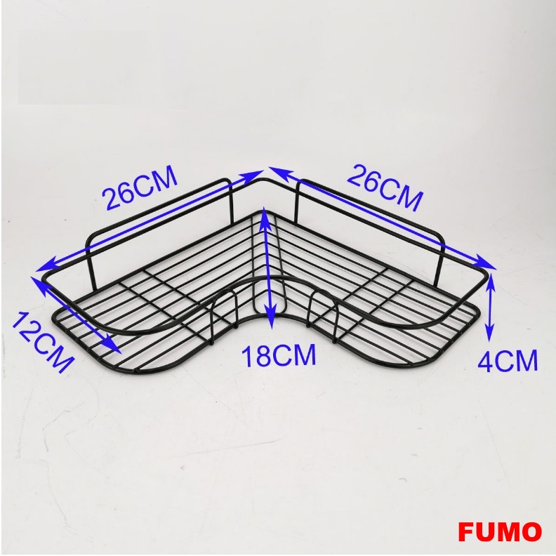 Kệ góc nhà tắm phun sơn tĩnh điện dán tường siêu dính trong nhà tắm HH008