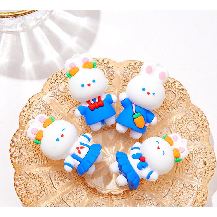 Móc Khóa Xe , Móc Cài Balo Họa Tiết Váy Xanh Dễ Thương