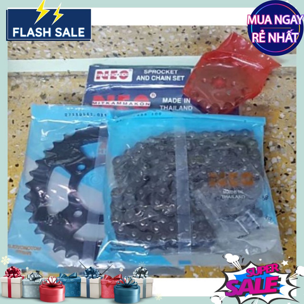 nhông sên đĩa Thái Jupiter Sirius 428, 14T x 36T Mitkam Makon Neo, nhông xích