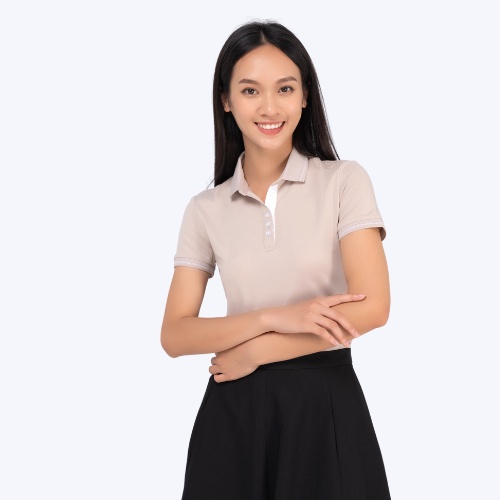 Áo polo YODY nữ coolmax tay ngắn có cổ chất vải bền co giãn tốt thấm hút nhanh APN3516
