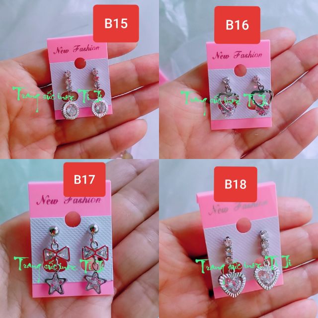 Bông tai inox nữ không đen, không gỉ sét, không dị ứng