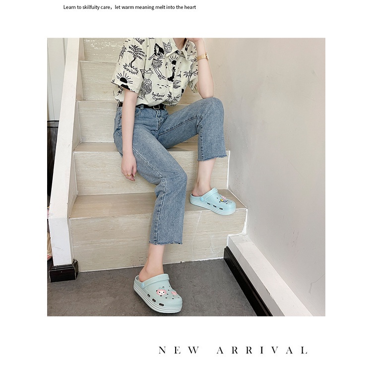 Nữ Crocs Kiểu Dép Đáy Dày Chống Trượt Giày Y Tá Dép Đi Biển Dép Đi Biển