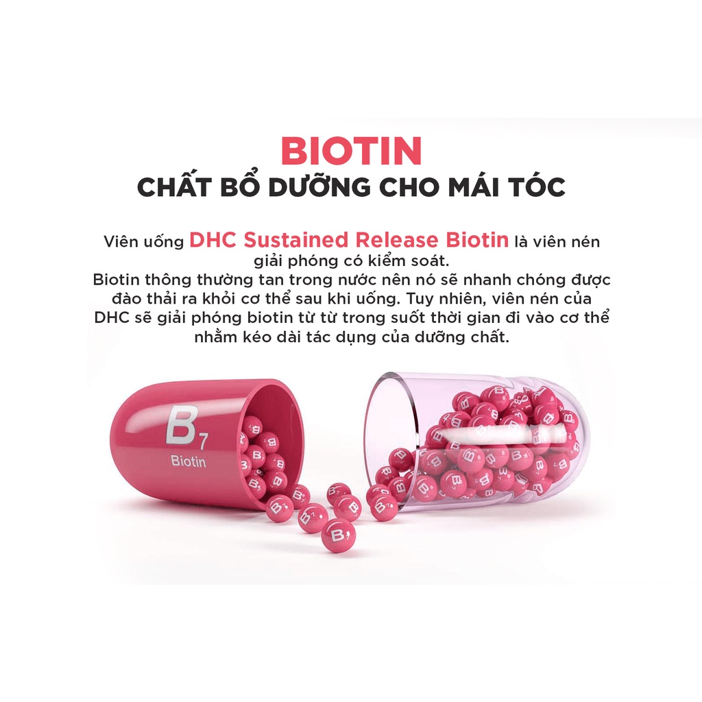 [Giá Huỷ Diệt] Viên Uống DHC Biotin Bổ Sung Biotin Ngăn Rụng Tóc