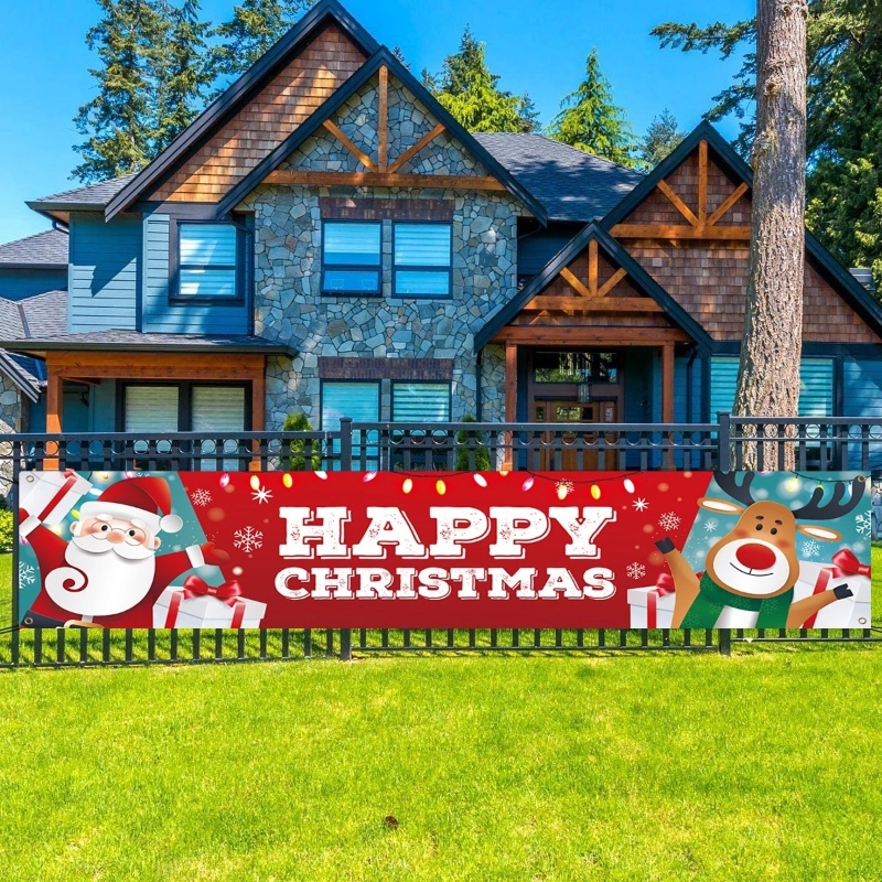 Dây banner treo mừng giáng sinh/ năm mới 2022 40*180cm