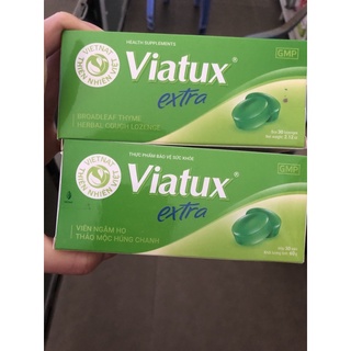 Viên ngậm ho thảo mộc không đường viatux hộp 30v