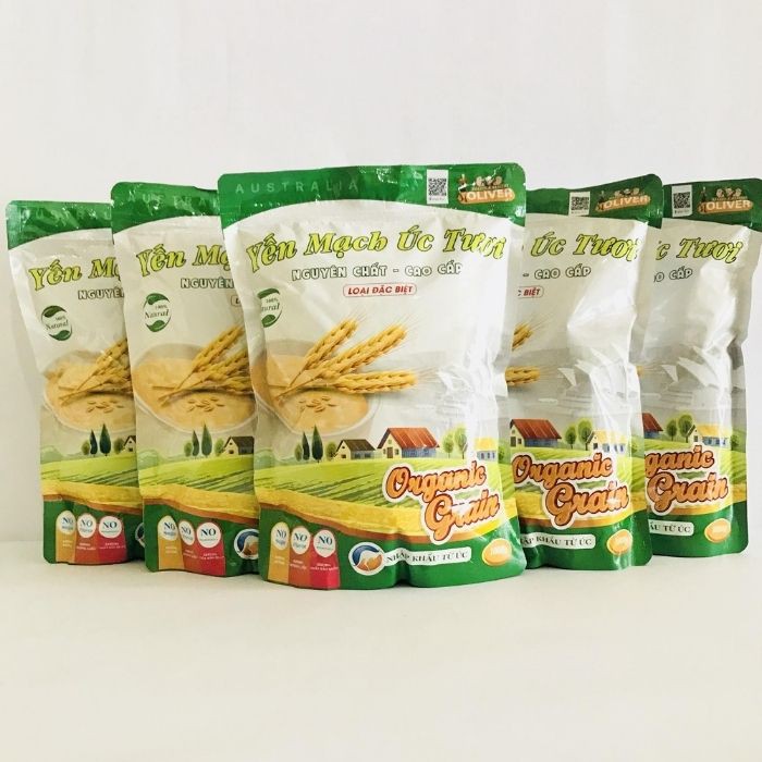 [MIỄN PHÍ SHIP]Yến mạch giảm cân úc tươi oliver gói 1kg ăn liền cán vỡ organic tặng thực đơn giảm cân - YMO